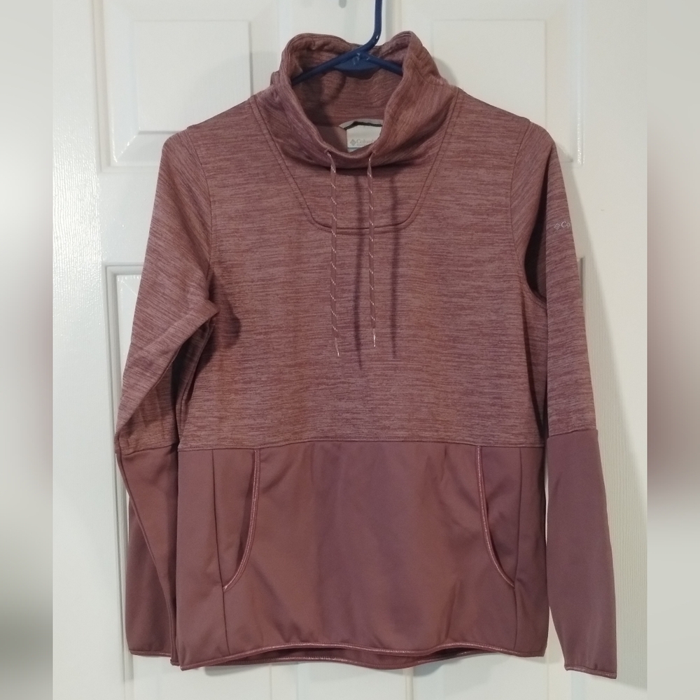 Price Firm Like New Columbia Women's Cowl Neck Active Wear Sweater - Mauve